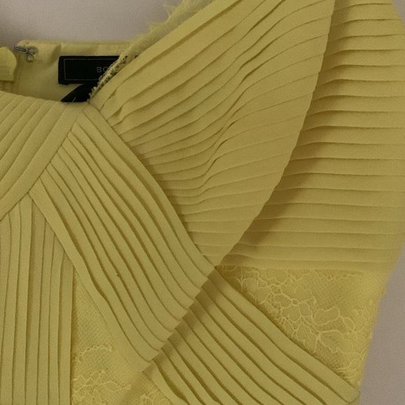 Bcbg MaxAzria “katakana” yellow canary cocktail dress - Picture 2 of 6